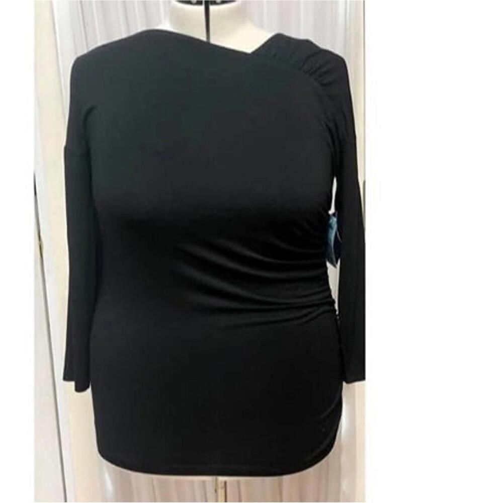 NWT Anne Klein black long sleeve top. Size xl.